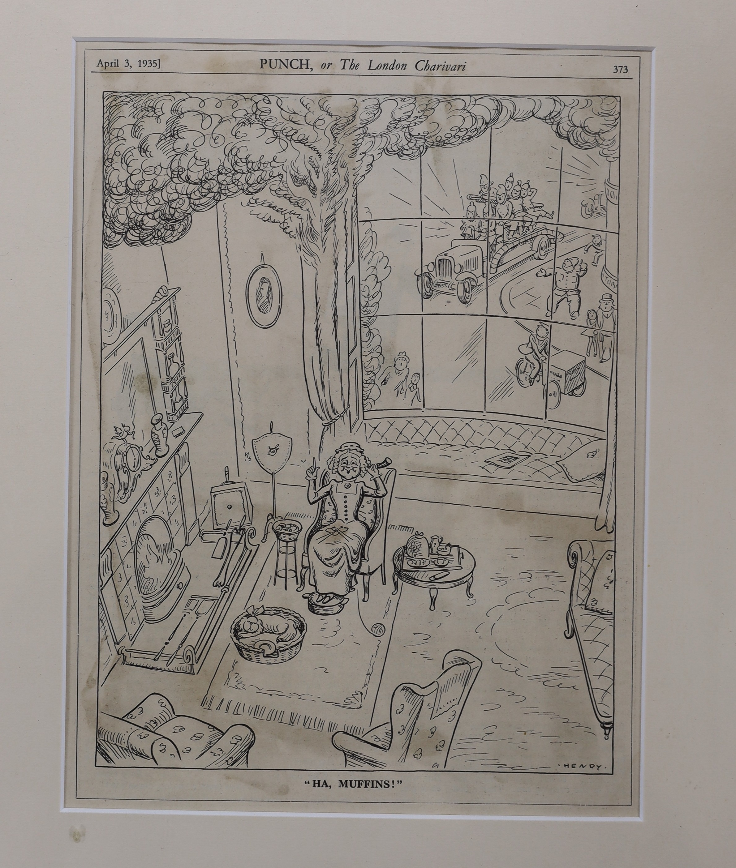 Four William Ridgewell for Punch printed cartoons c.1935, 25 x 19cm